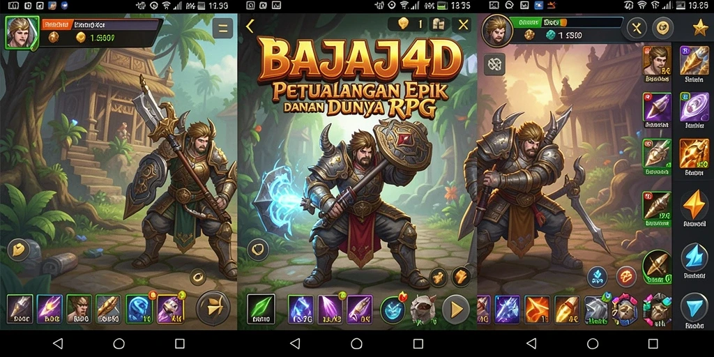 Tampilan antarmuka menawan dari BAJAJ4D saat bermain game RPG.