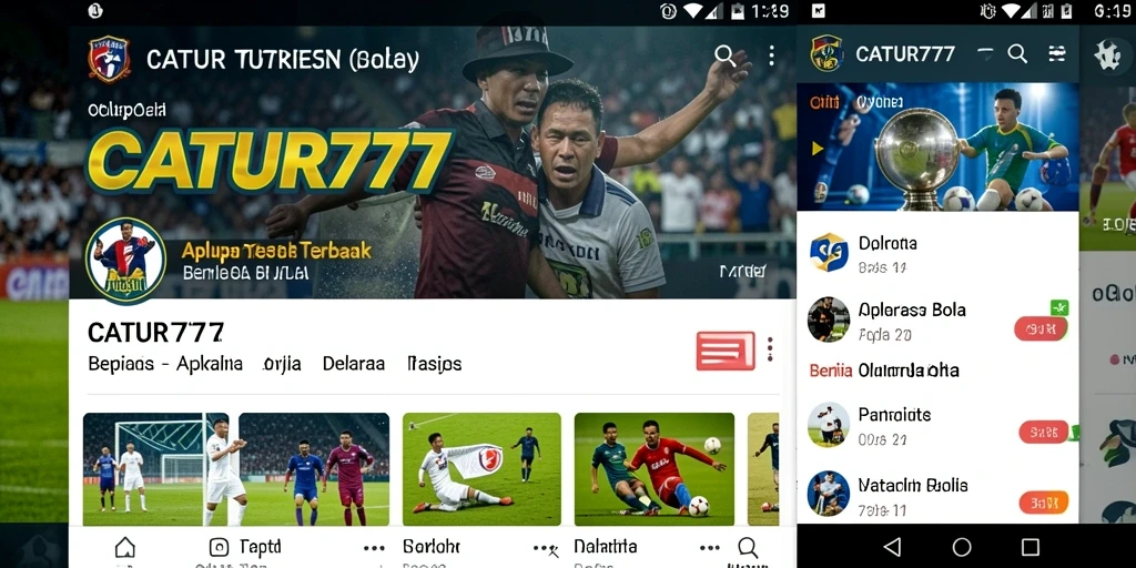 Tampilan antarmuka CATUR777 yang bersih dan informatif tentang olahraga bola.