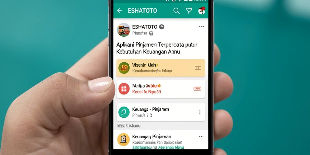 Tampilan antarmuka aplikasi ESHATOTO yang intuitif dan mudah digunakan.