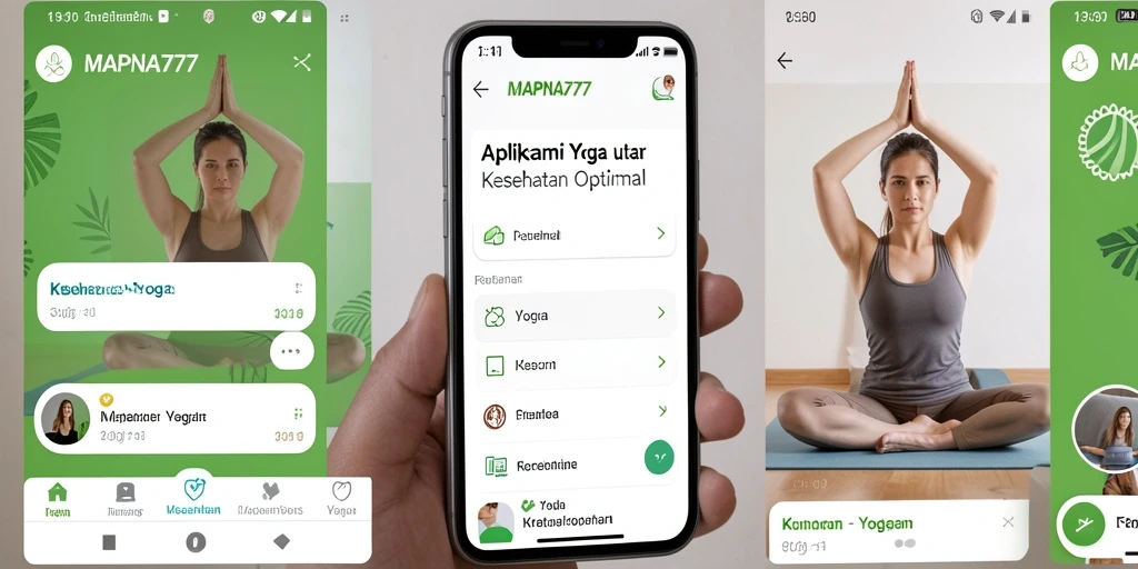 Antarmuka sederhana MAPNA777 menampilkan fungsi latihan yoga intuitif.