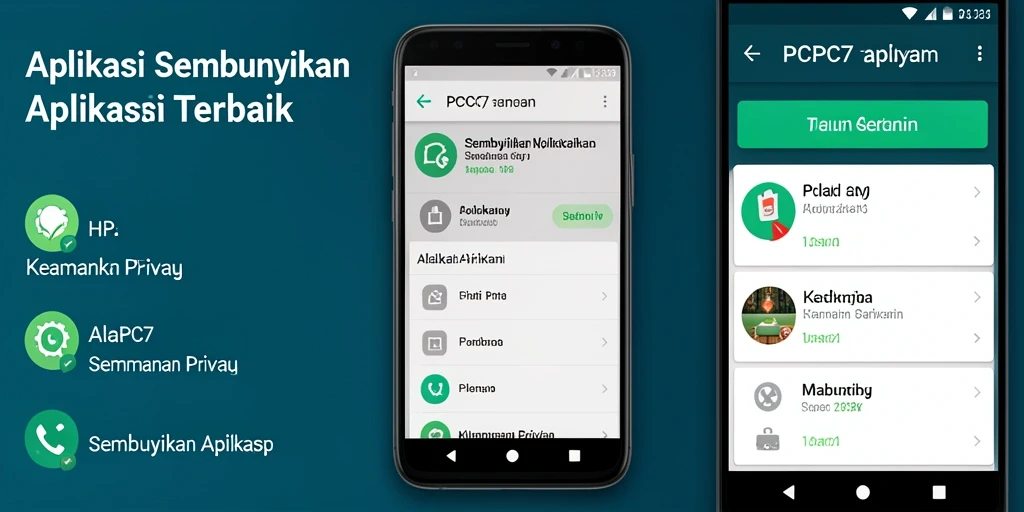 Antarmuka PCPC7 yang mudah digunakan untuk menyembunyikan aplikasi.