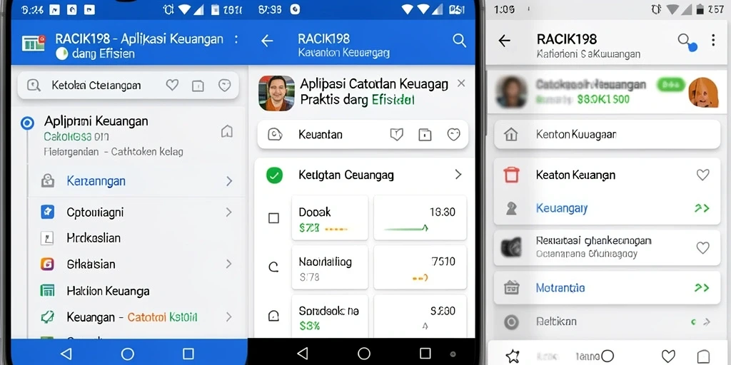 Antarmuka aplikasi RACIK198 yang sederhana dan informatif.
