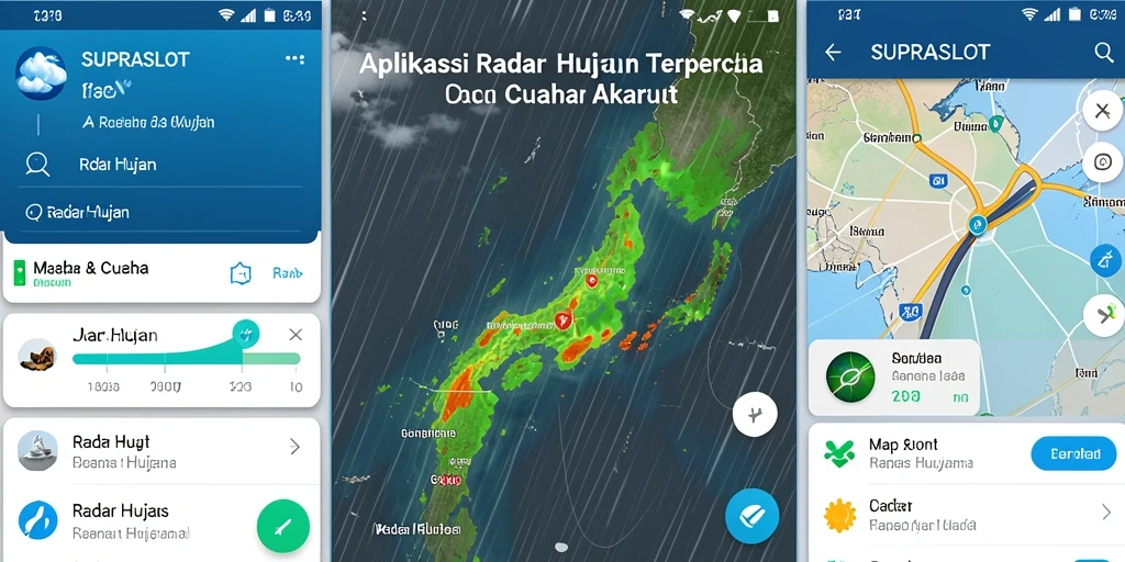 Tampilan antarmuka SUPRASLOT dengan fungsi Radar Hujan yang interaktif.