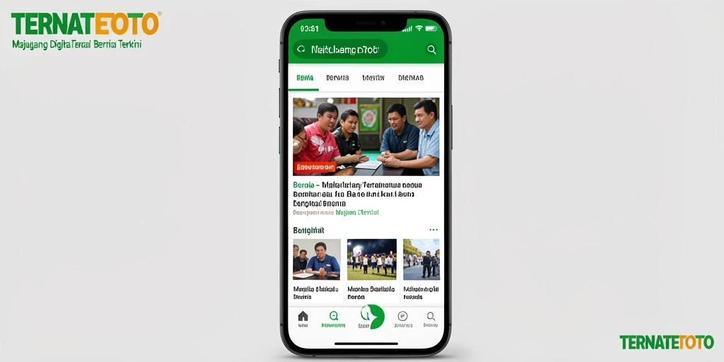 Antarmuka TERNATETOTO yang modern dan fungsional untuk Majalah Digital.